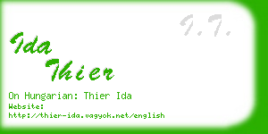 ida thier business card